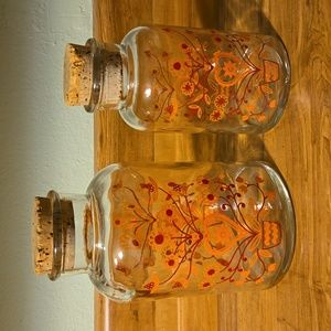 Set of 2 Vintage Wheaton Glass Jars